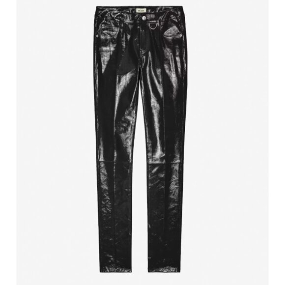 Zadig & Voltaire | Peko Vinyl Leather Pants In Black - Picture 5 of 15
